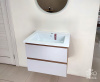 Мебель для ванной комнаты КВАДРО, "Французский серый, Дуб кастелло медовый"